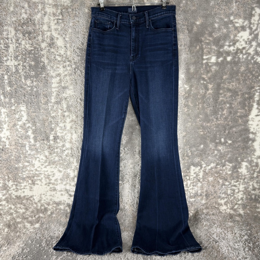 Mother Flare Jeans Womens 29 Blue Dark‎ Wash Mid Rise Stretch Denim